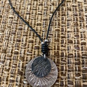 Silpada sterling silver double disk necklace